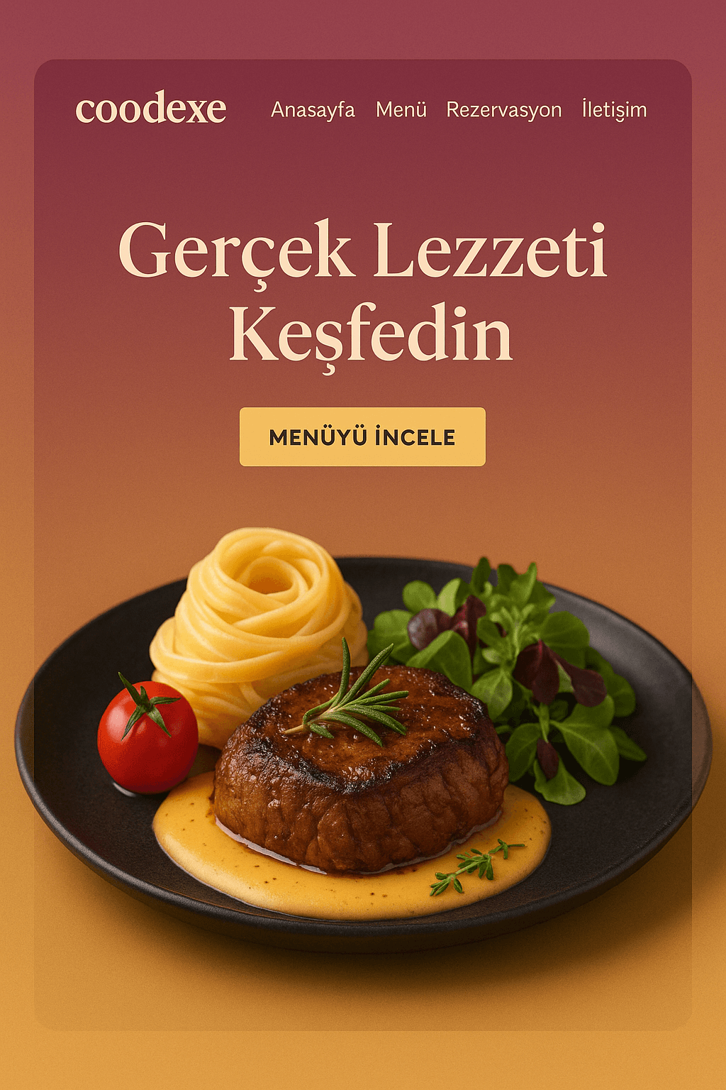 Restoranlar İçin İştah Açan Arayüz